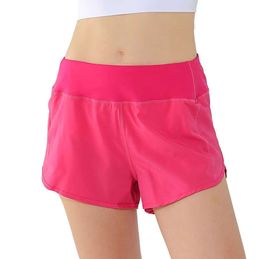 lu speed up short Yoga Outfits High Waist Shorts Exercise Short Pants Gym Fitness Wear Girls Running Elastic Adult Hot Sportswear Breathable Fast Dry7a