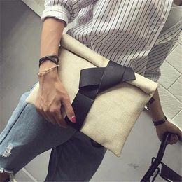 Shoulder Bags Women Day Clutches Bow Leather Crossbody Bag Messenger Ladies Envelope Evening Party Designer Handbags