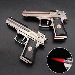 Metal Pistol Lighter Gun Shaped Butane Torch Lighters Toy Models