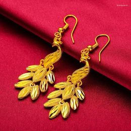 Dangle Earrings Fashion Copper-Plated Gold Tassel Stud Copy Non-Fading 24K 999 Peacock Bohemia 18K Bracelet