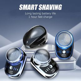 Mini Electric Travel Shaver For Men Pocket Size Portable Travel Car Home Razor Rechargeable Cordless Shaving Face Beard Razor 240509