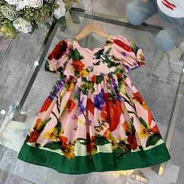 Luxury baby skirt high quality Princess dress Size 90-160 CM kids designer clothes Green skirt design girls partydress 24April