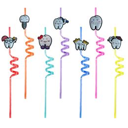 Disposable Plastic Sts New Teeth Themed Crazy Cartoon Drinking Decoration Supplies Birthday Party Favours Christmas For Reusable St Dro Otuxt