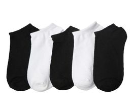 20pairs Men Short Socks Black White Style Casual Low Cut Ankle Men039s Slippers Shallow Mouth Male Boat Meias7308799