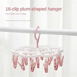 Hangers Plastic Drying Rack Organiser With 16 Clips Windproof Durable Hanger Clothes Dryer 360 Angle Swivel Design