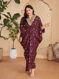 Ethnic Clothing Morocco Kaftan Plus Size Women Print Maxi Dress Muslim Abaya Eid Mubarak Ramadan Islamic Saudi Arabic Robe Party Gown