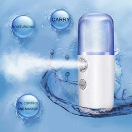Home Beauty Instrument Nano face moisturizing spray steam atomizer for home travel mini rechargeable humidifier women beauty equipment skin care Q240508