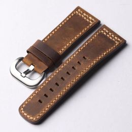 Watch Bands Handmade First Layer Cowhide Leather Strap 28MM Adapted To Men's Bracelet Vintage Style Old Brushed