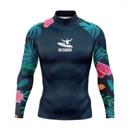 Women's Swimwear Men's Long Sleeve Surfing Suit Diving Rash Guards Swimming T-shirts Beach UV Protection Swimsuit Surf Clothes Rashguard