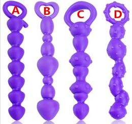 Soft Silicone Anal Beads Butt Plug Backyard Stimulating In Adult Games Fetish Anus Sex ProductsToys For Women And Men Gay3611292