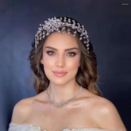 Headpieces Bride Headbands Wedding Tiara Hair Accessories Jewelry Sets Rhinestone Crown Banquet Woman Headpiece Crystal Headdress