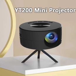 Projectors LED projector for iPhone Android home media player audio portable projector USB video wired screen mirrored home party cinema J240509