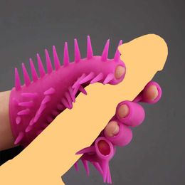 Other Health Beauty Items Silicone Peak Gloves Adult Game Finger Covers Penis Massage Body Care Flirting Toys Q240508