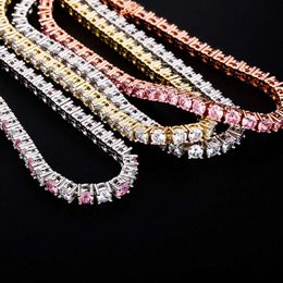 5mm 6mm AAA CZ Stone Tennis Link Chain Women Anklet Beach Foot Chain Men Hip Hop Bling Iced Out Cubic Zirconia Bracelets Jewelry