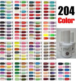 204 Colours for choice SoakOff UV LED Nail Gel Polish Coat Nail Art Pure Glitter Colour Gel Acrylic NEW9101603