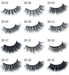 Mink Eyelashes 100 Hand Made 3D Eyelashes Cross Thick False Eye Lashes Extension Makeup Super Natural Long Fake Eyelas2322668