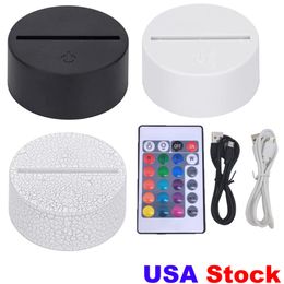3in1 RGB Night Lights LED Lamp Bases for 3D Illusion Night Light Touch Switch Replacement Base 9D Table Desk Lamps usa stock drop ship 252q