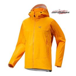 Vattentät designerjacka utomhus sportkläder f23 gamma hoody hooded jacka minimalistiska herrar andas mjuk skal elastisk jacka edziza s 41wm