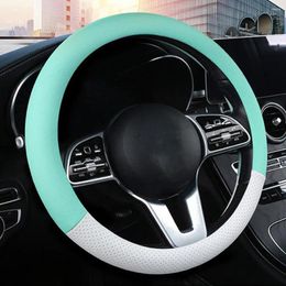 Steering Wheel Covers Car Cover Anti Slip Sweat Absorption Soft Comfortable Macaron Colour Breathable Fibre Universal