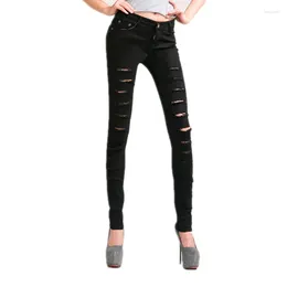 Women's Jeans Harajuku Ripped For Women High Waist Denim Pants With Holes 2024/ Autumn Pantalones Femme Ankle-Length