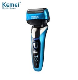 Epacket Kemei KM8150Z Trimmer 4 Blade Professional Wet Dry Shaver Rechargeable Electric Shaver Razor for Men Beard Shaving Mach5205396