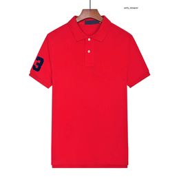 Mensr Polos t Shirts Classic Cotton Big Horse Polo Shirt Animal Business Casual Breathable Short Sleeve ggitys ADO6