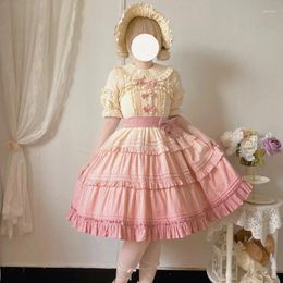 Party Dresses Coafell {In Stock}Original Design Japanese System Thousand Layer Round Dance Lolita Dress Jsk Halter Female