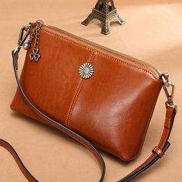 Bag High Quality Two-layer Cowhide Women's Crossbody Hand Korean Version Single Shoulder Mini