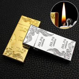 ZD Creative Kerosene Lighter Open Flame Personality Grinding Wheel Lighter Metal Smoking Set Gift Wholesale