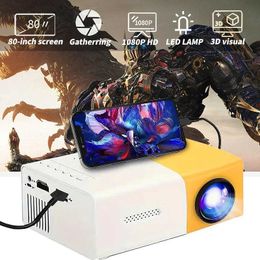 Projectors YG300 Mobile Phone Screen LED Mini Projector HD 320x240p Compatible with HDMI USB TF Home Audio Multimedia Player Intelligent Projector J240509