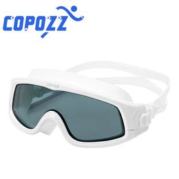 Professional swimming goggles large frame anti fog and anti UV swimming goggles soft silicone waterproof swimming goggles 240506