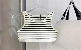 Women039s Tanks Summer Stripe Fashion Sexy Crop Top Slim Tops Oneck Sleeveless Workout Vest Ladies Good Quality Tank 10 Colors5516200