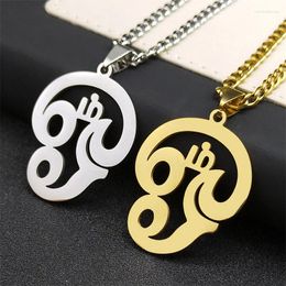 Pendant Necklaces India Tamil Om Symbol Necklace Women Men Stainless Steel Gold Color Buddhist Shiva Yoga Jewelry 8089-QKC