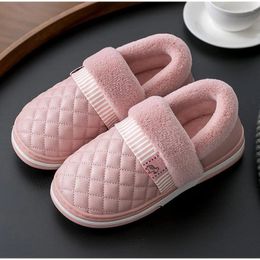 Slippers Nice Women House Winter Flats Couple Slip On Plush Warm Female Fluffy Indoor Non Waterproof Woman Shoes Ladies