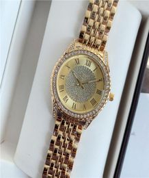 Brand Watches Women Girl Beautiful Crystal Diamond Style Metal Steel Band Quartz Wrist Watch X1986012649