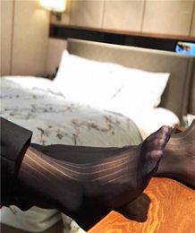 Men039s Socks Business Dress Socks Sexy Male Formal Dress Sheer Business Men Daily Wearing Ultrathin Sexy Black Sheer11040089