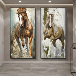 Animal Posters Vintage Horse Paintings Wall Decorative Pictures For Nordic Living Room Decor Canvas And Prints Cuadros Unframed