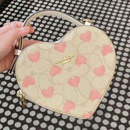 Womens mens black white sacoche heart bag strap Leather purse Luxury handbag pink Designer Shoulder tops handle strawberry CrossBody Clutch denim city tote