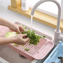 Kitchen Storage Drain Basket High Quality Material Purity Non-toxic Rinse And No Impurities Tools Rectangle