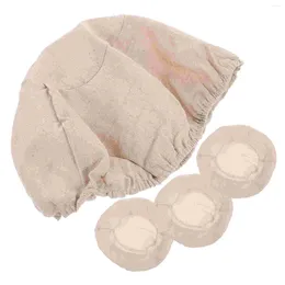 Dinnerware Sets 4 Pcs Bread Basket Cloth Cover Making Accessories Small Tools Storage Liner Cotton Linen