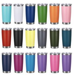 20oz 30oz Car Tumbler Cups Drinkware Colorful Stainless Steel Travel Ice Vacuum Insulated Coffee Water Mugs Bottle Cups HHB6174907385