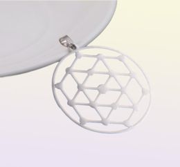 Pendant Necklaces EUEAVAN 10pcslot Archangel Metatron Cube Stainless Steel Charms Pendant for Necklace DIY Jewellery Making Accessor9485281