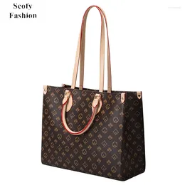 Shoulder Bags SCOFY Designer Bag Luxury Purses And Handbags Floral Tote For Work Women 2024 Vintage Large Crossbody