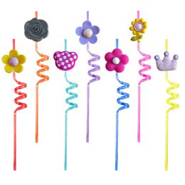 Arts And Crafts Flower 2 12 Themed Crazy Cartoon Sts Drinking For Kids Pool Birthday Party New Year Christmas Favors Supplies Decorati Otzcc
