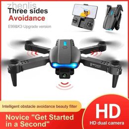 Drones E99 Pro Foldable Four Helicopter Drone Aerial Photography RC Helicopter Professional WIFI FPV HD Dual Camera Mini Drone Toy d240509
