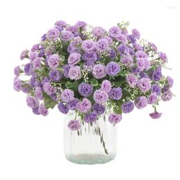 Decorative Flowers Artificial Rose Bouquet Christmas Vase For Home Decor Wedding Office El Table Centrepiece