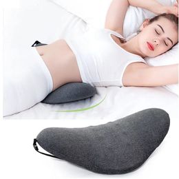 Memory Foam Lumbar Pillow Rollable Pregnant Waist Pad Washable Support Backrest Mat Bed Cushion Detachable Back 240508