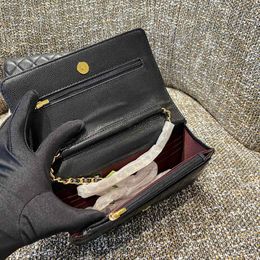 Womens WOC Classic Mini Flap Quilted Bag Caviar Leather Calfskin Multi Pochette Phone Card Holder GHW SHW Crossbody Shoulder Designer W 306t