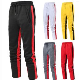 Men's Pants Men Jogger Fitness Bodybuilding Gym Long Spring Autumn Side Stripe Zippered Casual Fashion Sweatpants Trousers