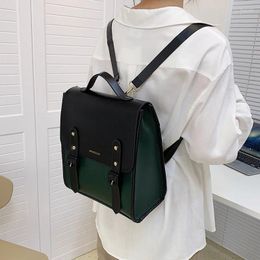 Backpack Brand Designer PU Leather Women's Fashion Lock School Bag For Teenagers Large Capacity Laptop